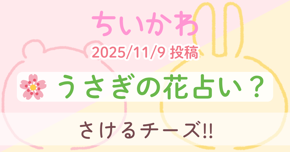 【ちいかわ】 うさぎの花占い？│原作漫画＆セリフ書き起こし